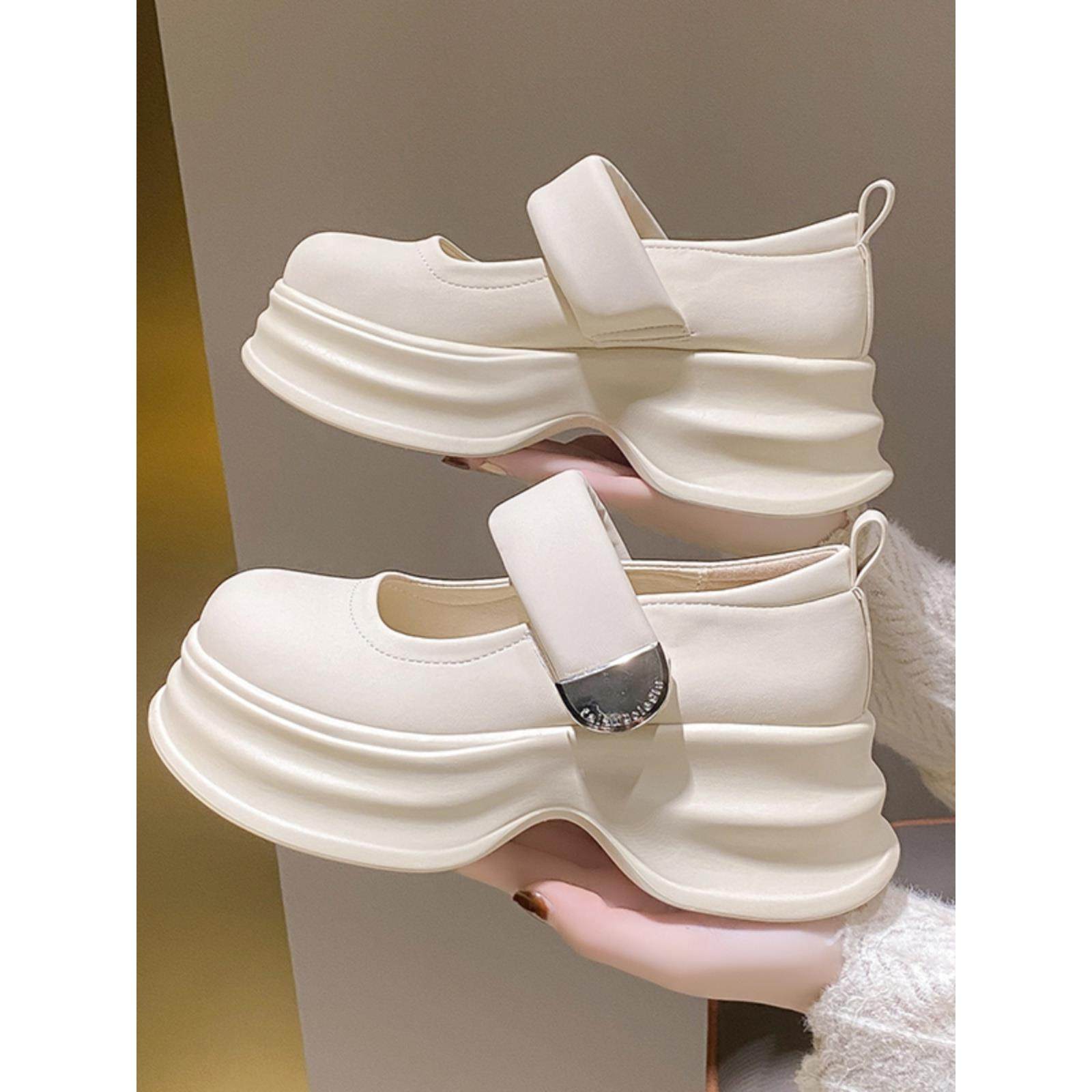 婚鞋女孕妇主婚纱神器新娘鞋婚礼伴娘鞋玛丽珍鞋松糕鞋厚底增高鞋,淘宝优惠券,粉丝福利购,淘宝优惠卷