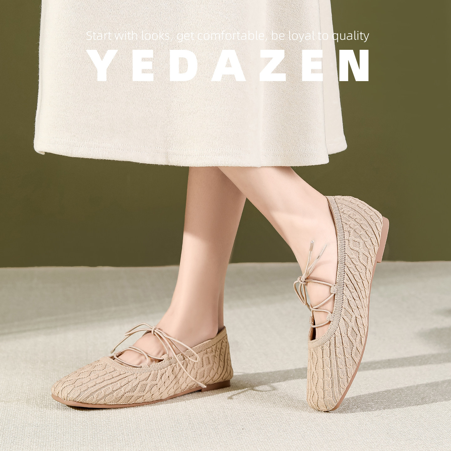 高级感复古针织绑带单鞋女平底方头韩国芭蕾玛丽珍鞋2026春季新款,淘宝优惠券,粉丝福利购,淘宝优惠卷