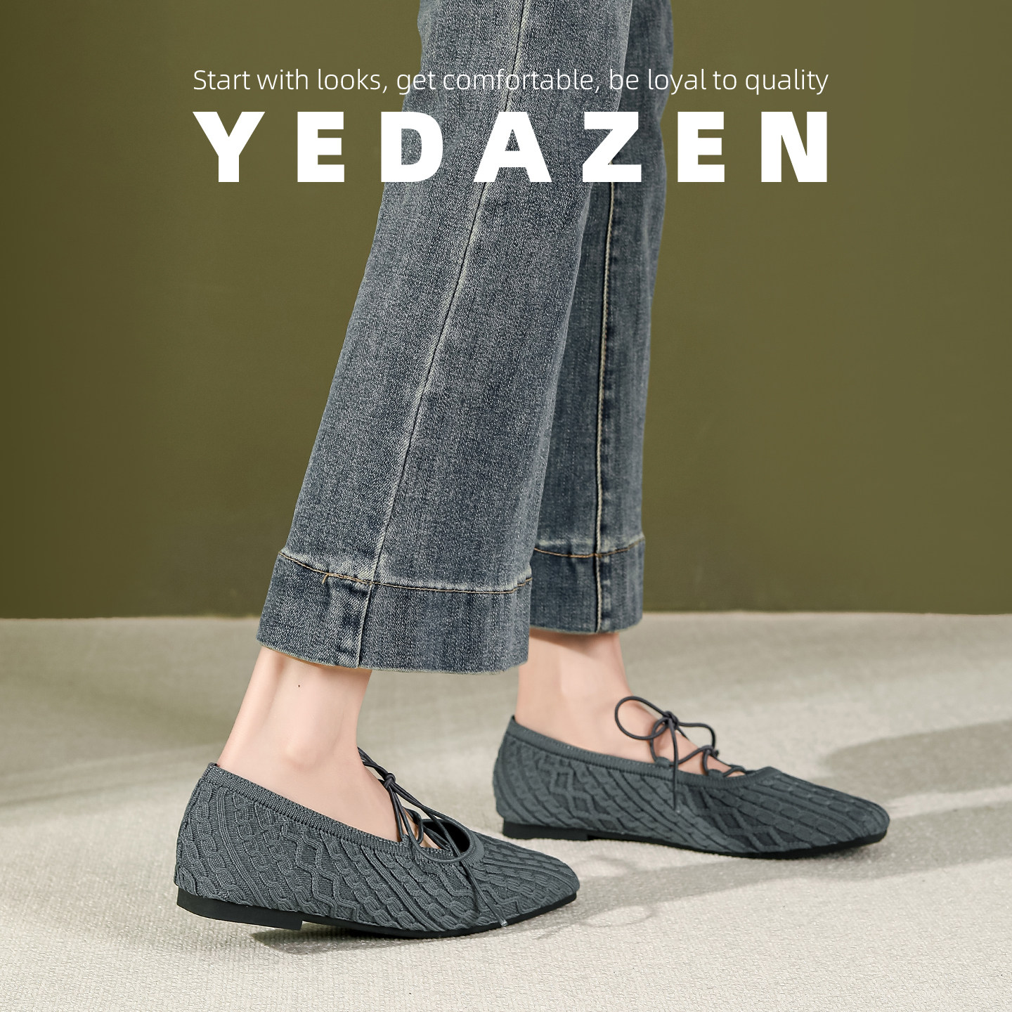 高级感复古针织绑带单鞋女平底方头韩国芭蕾玛丽珍鞋2026春季新款,淘宝优惠券,粉丝福利购,淘宝优惠卷