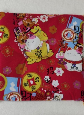 招财猫客厅创意摆件坐垫工艺品