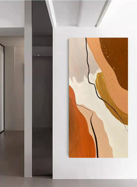 大芬村纯手绘现代简约玄关装饰画