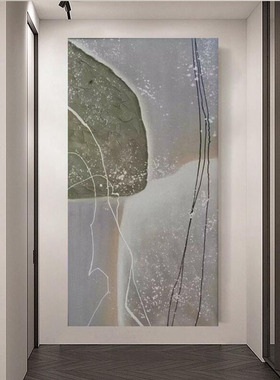 大芬村手绘油画北欧玄关入户装饰