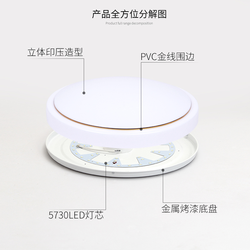 LED吸顶灯圆形简约现代客厅灯卧室灯餐厅阳台走廊房间灯过道灯具