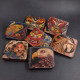 Hot selling Youjia sample room handmade gift wallet leather carving