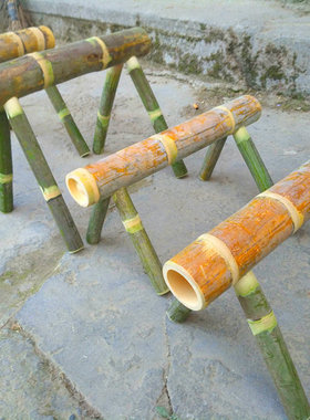 竹筒竹子跨栏架玩具竹制品
