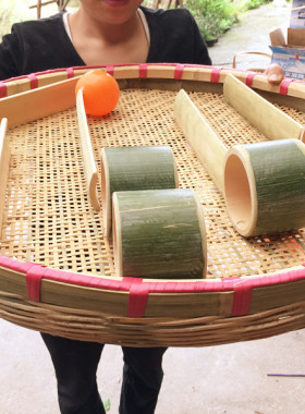 竹子玩具幼儿园竹筛乒乓球轨道