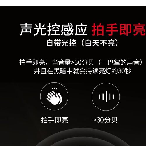 雷达感应吸顶灯楼梯灯声控灯楼道走廊灯LED过道灯暖光色温3000k - 图0