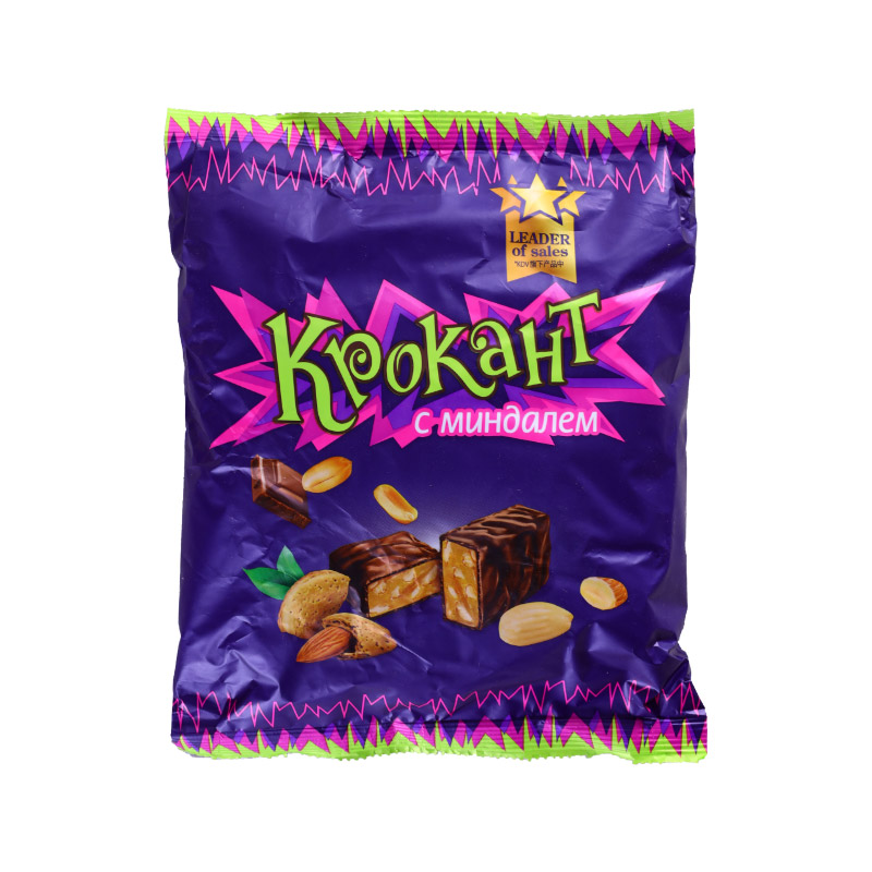 俄罗斯进口KDV紫皮糖巧克力糖喜糖扁桃仁夹心糖果零食袋装500克-图3