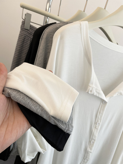 Modal breasted cardigan for women long-sleeved short jacket