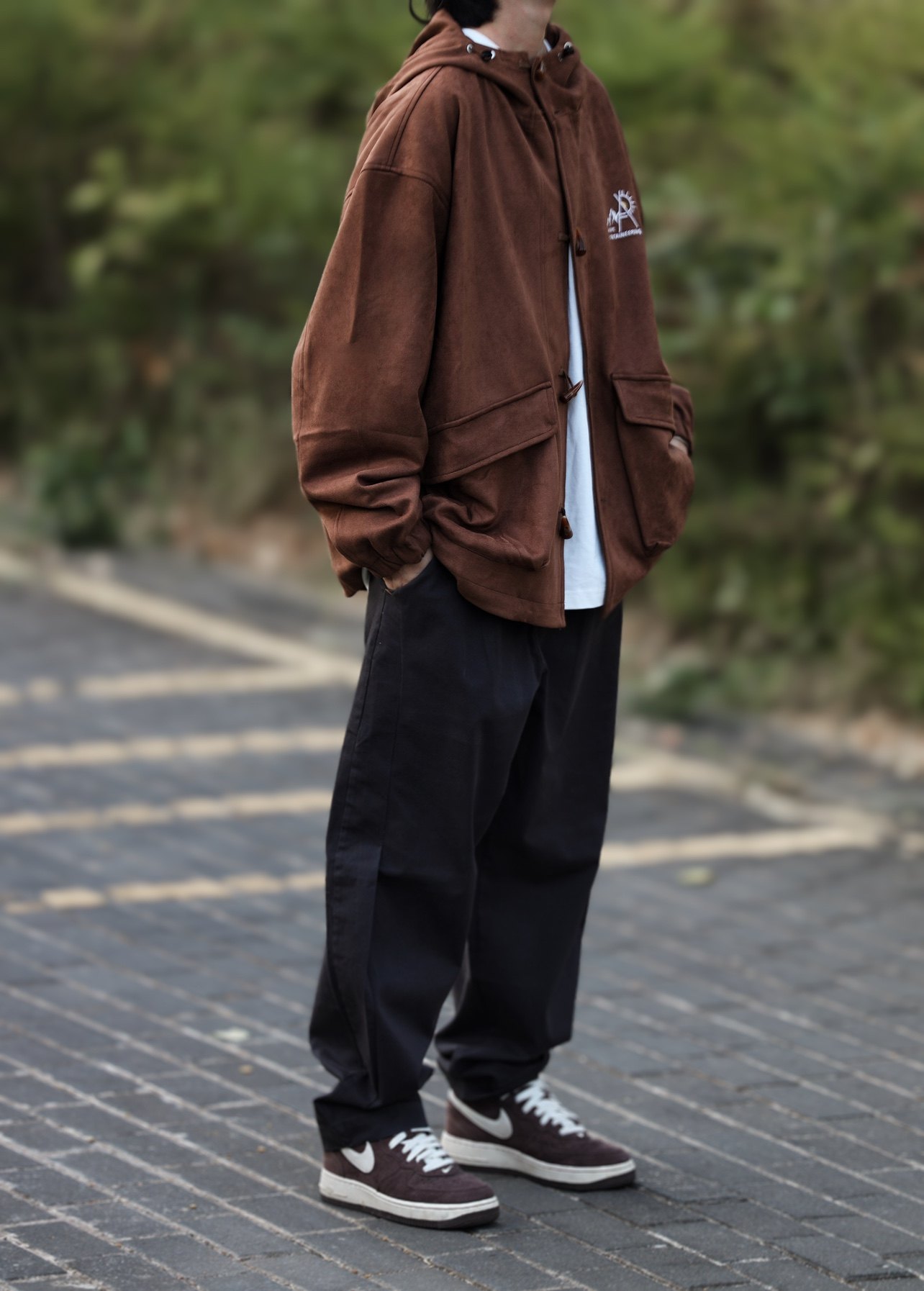 Nobodyknows 春秋日系简约麂皮牛角扣连帽夹克情侣休闲男卫衣外套,淘宝优惠券,粉丝福利购,淘宝优惠卷