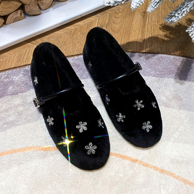 玛丽珍鞋毛毛鞋女秋冬外穿棉鞋加绒单鞋2025年新款大码女鞋41-43,淘宝优惠券,粉丝福利购,淘宝优惠卷