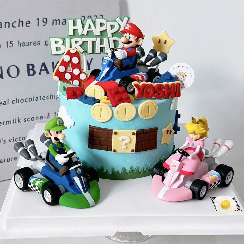 超级玛丽蛋糕摆件软陶蘑菇插牌小恐龙马里奥儿童派对生日插旗,淘宝优惠券,粉丝福利购,淘宝优惠卷