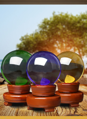 磨砂实心黑白水晶样板房玻璃球