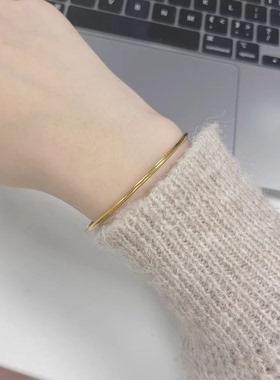 三生三世经典18K金极细百搭手镯