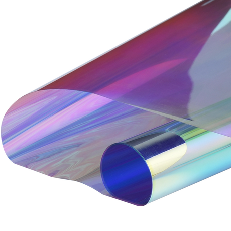 Laser Paper Rainbow Gradient Film Colorful Color Changing Glass Dazzling Phantom Film Window Sticker Laser Film