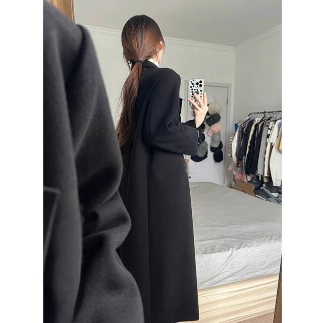Long Feng Ni long Korean woolen coat jacket