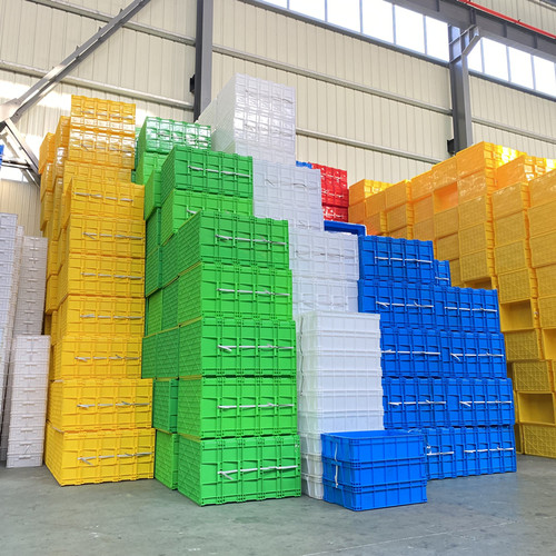 长方形塑料矮周转箱加厚浅盘食品箱豆腐箱面条箱面包箱扁平塑料盒 - 图0