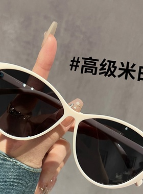 复古玳瑁猫眼偏光墨镜女近视带度数2024新款遮阳防紫外线太阳眼镜