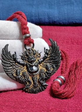 藏黑天铁寒铁托甲护法大鹏鸟吊坠