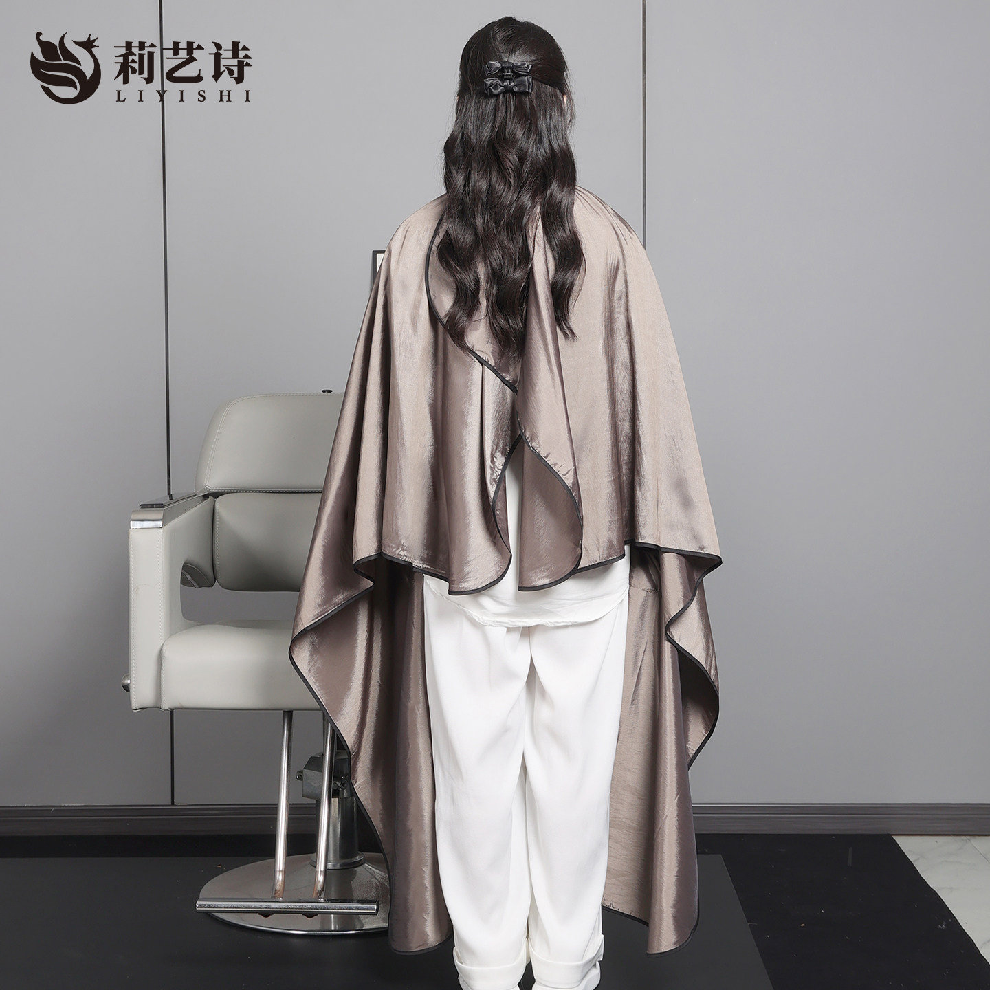 高档发廊专用加长不沾发理发围布发廊家用伸手防静电剪发美发围布,淘宝优惠券,粉丝福利购,淘宝优惠卷