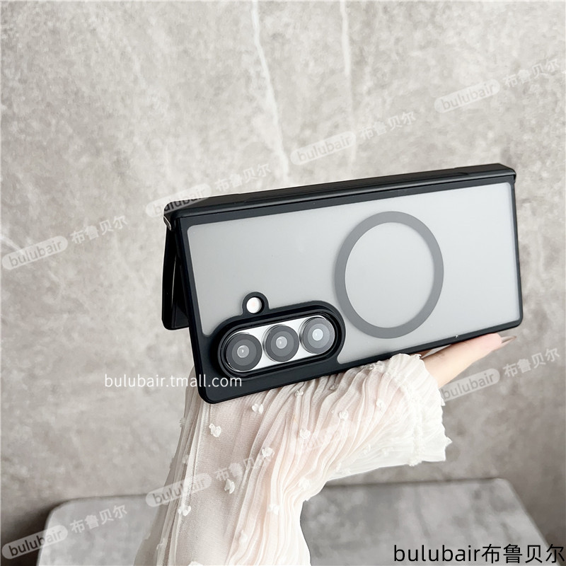 适用三星fold7手机壳zfold6硅胶软壳折叠屏zfold7保护套磁吸flod7铰链全包中轴超薄新款fold6磨砂透明外壳男 - 图2