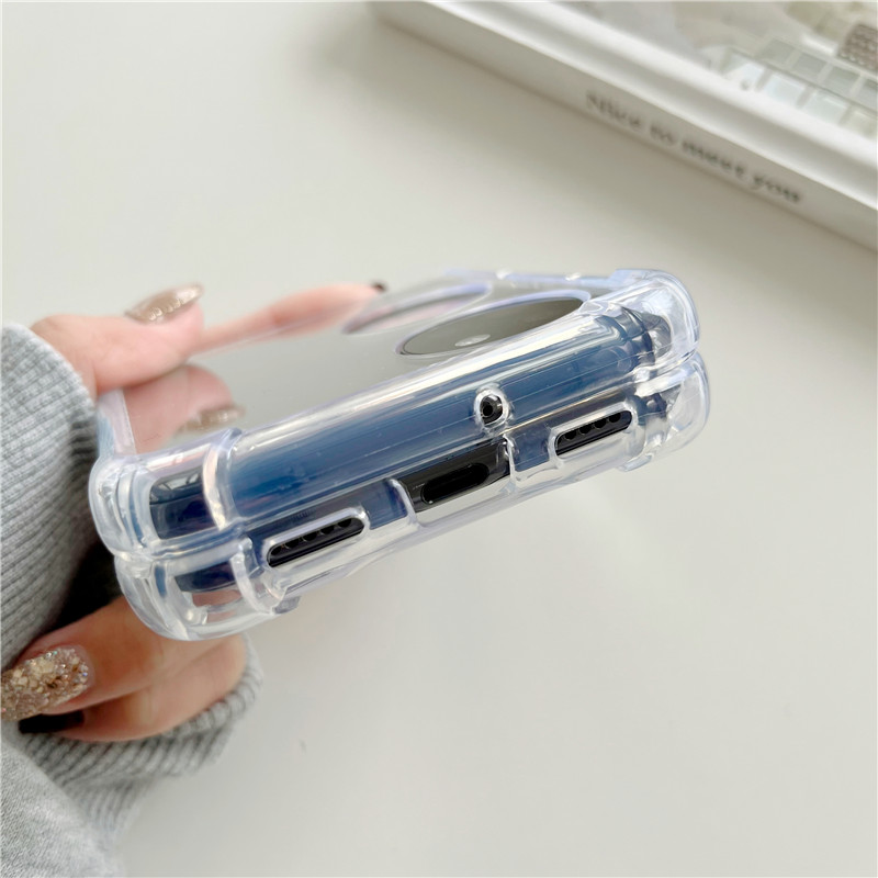 适用华为p50pocket手机壳透明气囊防摔p50 pocket宝盒折叠屏保护套pockets外壳硅胶软新款pocket2全包男女款S - 图1