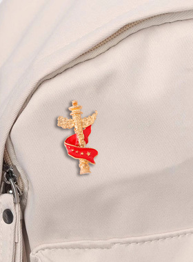 中国风华表胸针国庆节小礼品
