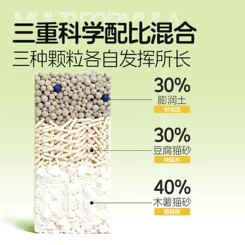 布球说好椰植物超混猫砂豆腐膨润土混合猫砂结团低尘除臭木薯猫砂 - 图0