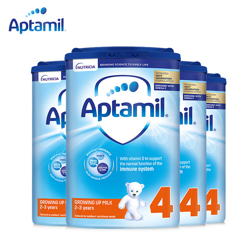 4段进口800g*4英国aptamil牌奶粉 皇家邮政海外婴幼儿牛奶粉