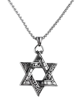 合金全新六芒星百搭朋克小众设计