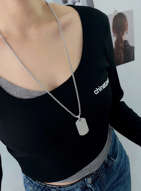 项链男小众设计感金属项链女挂件