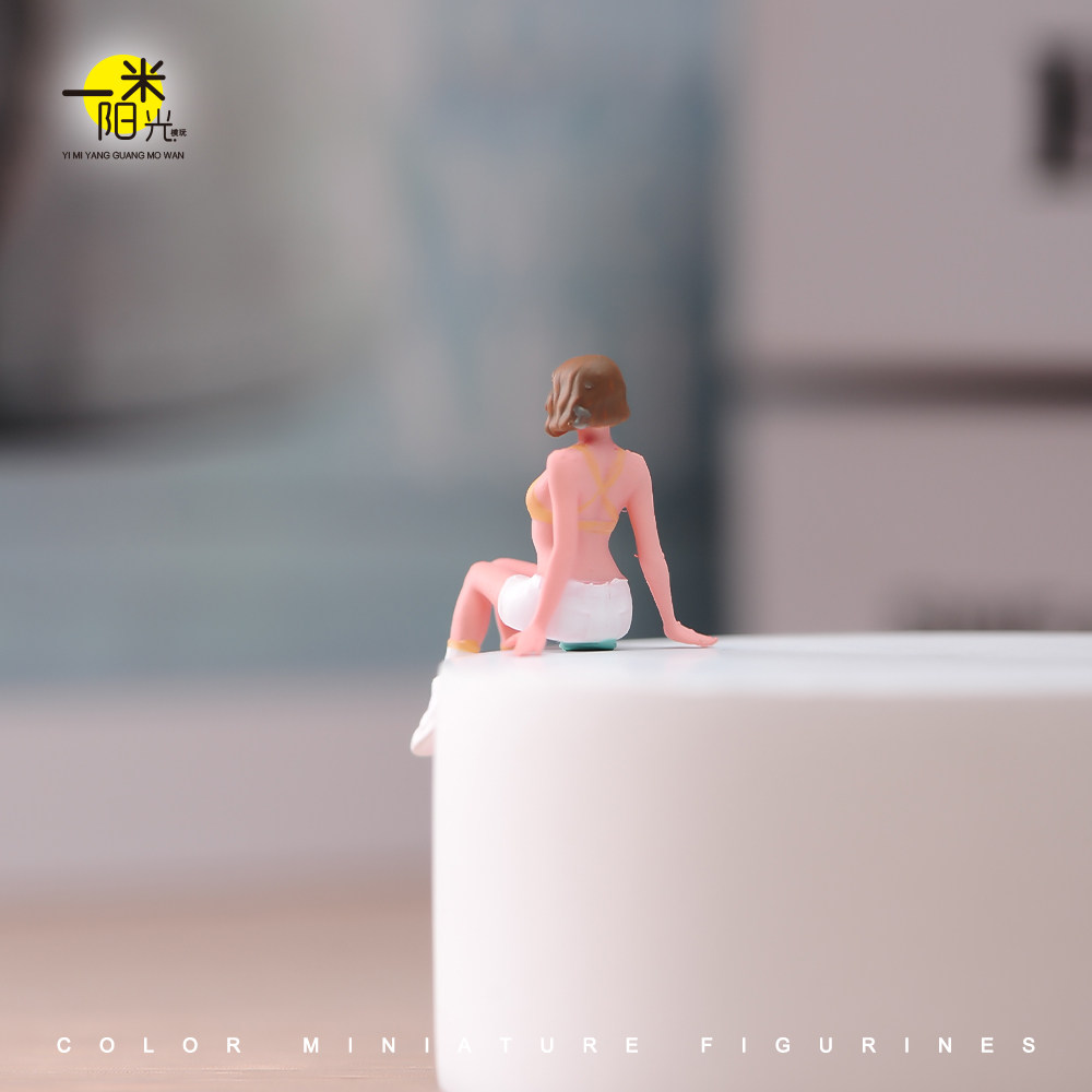 现货 1/64 短发坐姿女孩 微缩场景微拍摄影车模型手工涂装小人偶,淘宝优惠券,粉丝福利购,淘宝优惠卷