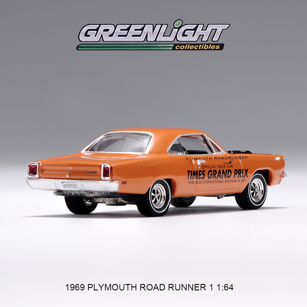 绿光 GreenLight 1/64 1969普利茅斯公路赛车 合金汽车模型 - 图1