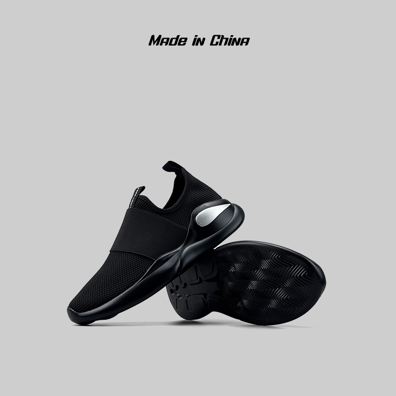 外贸男鞋夏季网面透气舒适软底运动鞋百搭黑武士潮流时尚休闲跑鞋 - 图3