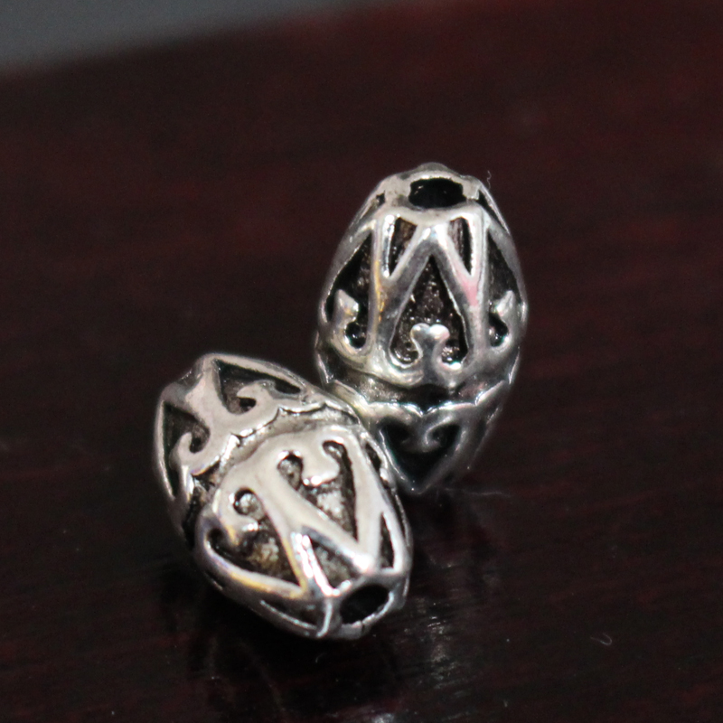 藏银圆珠diy饰品配件 藏银顶珠 古铜色隔珠 佛珠饰品配件 - 图0