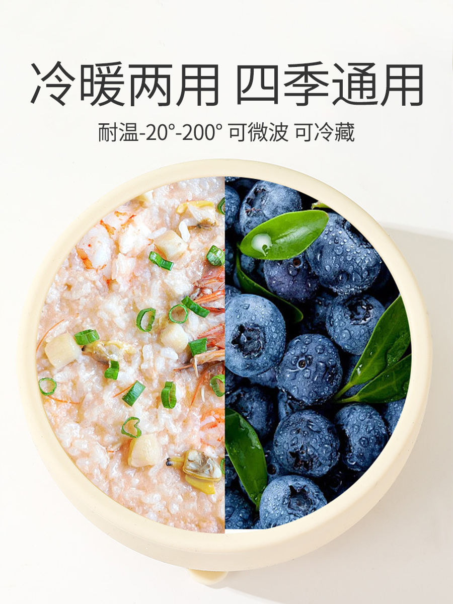 宝宝吸盘碗婴儿学吃饭训练自主进食专用辅食碗可蒸煮儿童餐具饭碗