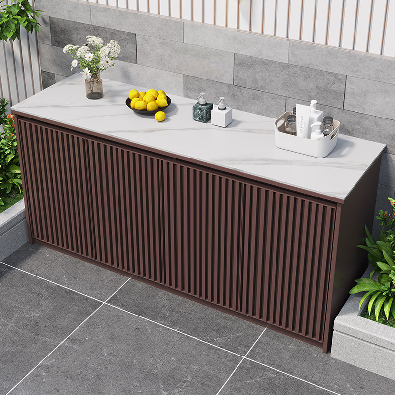 户外铝合金岩板洗衣一体柜子室外花园防晒储物柜水槽储物柜,淘宝优惠券,粉丝福利购,淘宝优惠卷