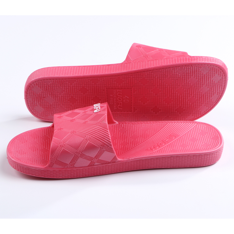 罗敷男女室内luofu夏雨天方格耐用防滑外穿时尚洗澡居家塑料拖鞋 - 图2