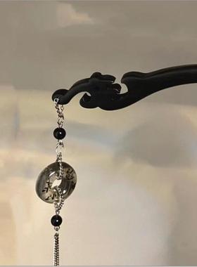 古风汉服发饰女新中式盘发发簪步摇簪子头饰高级感流苏发钗子