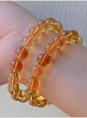 巴西男女款招正财手链天然黄水晶