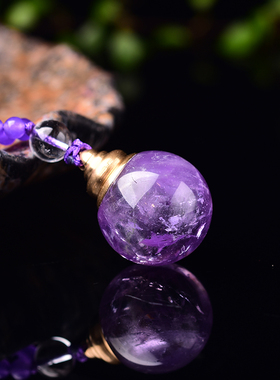 天然水晶舍利瓶吊坠紫水晶嘎乌盒楞严咒护身符朱砂空心可打开项链