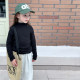 Girls autumn and winter half turtleneck skin-friendly bottoming shirt 2025 new children's long-sleeved T-shirt baby versatile outer top