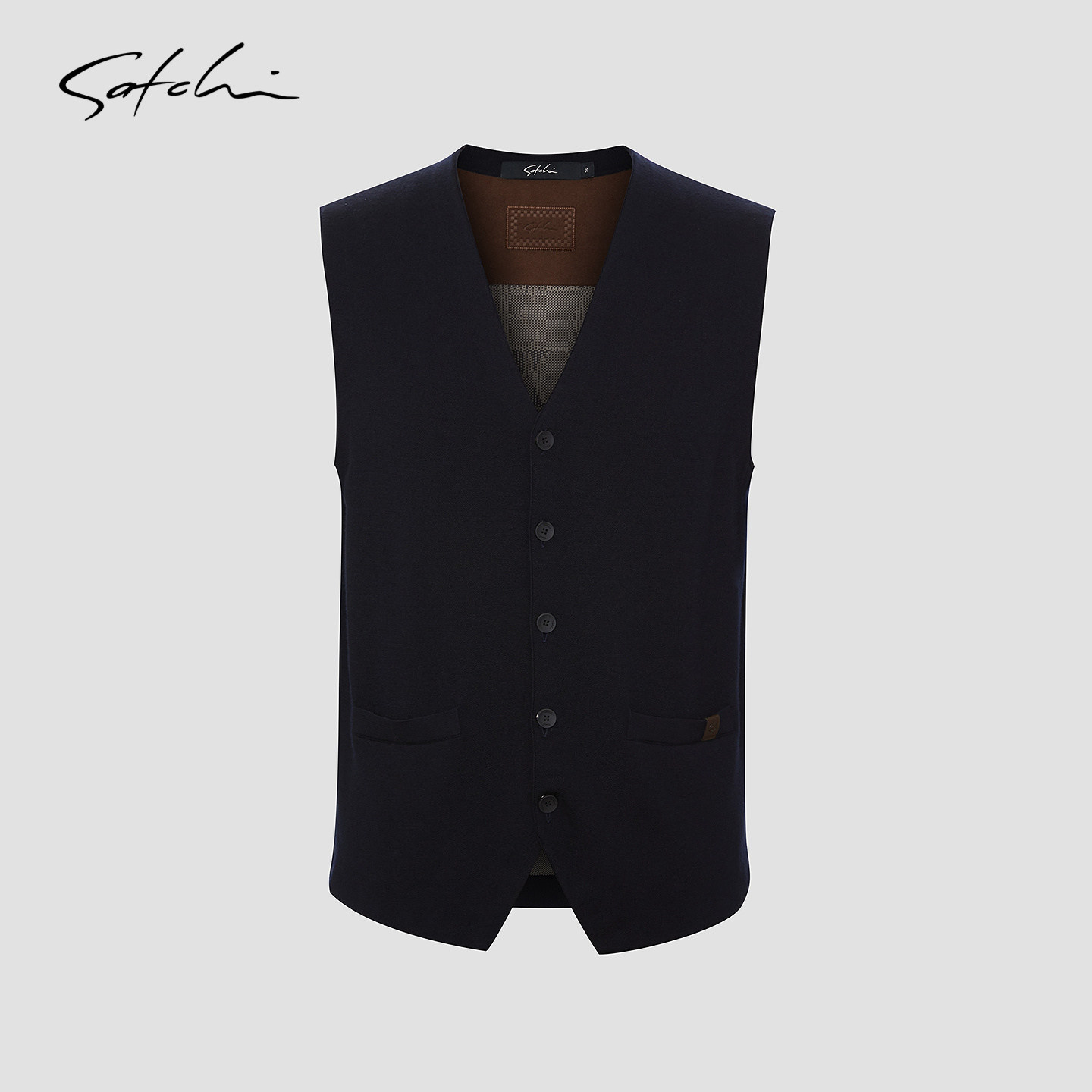 SATCHI men's vest autumn new style business casual high-end wool stretch cotton commuting vest