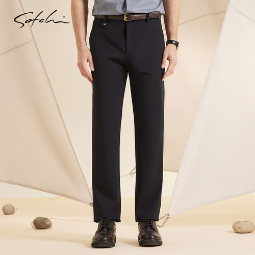 [轻薄弹力]SATCHI沙驰男装男士休闲裤夏季新款商务休闲直筒裤子男 - 图2