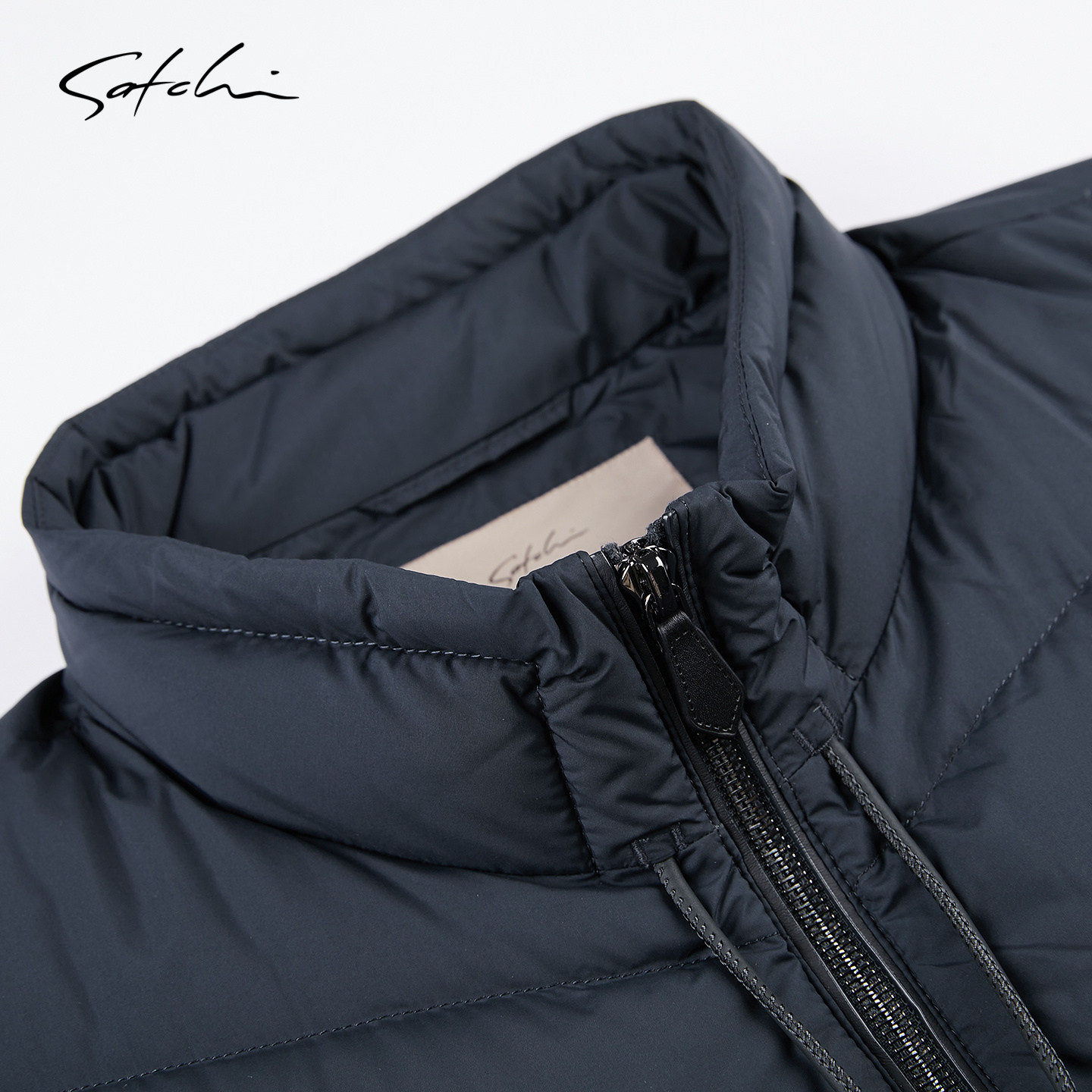 [85白鹅绒]SATCHI沙驰男装男士羽绒背心冬季新款商务休闲立领马甲,淘宝优惠券,粉丝福利购,淘宝优惠卷