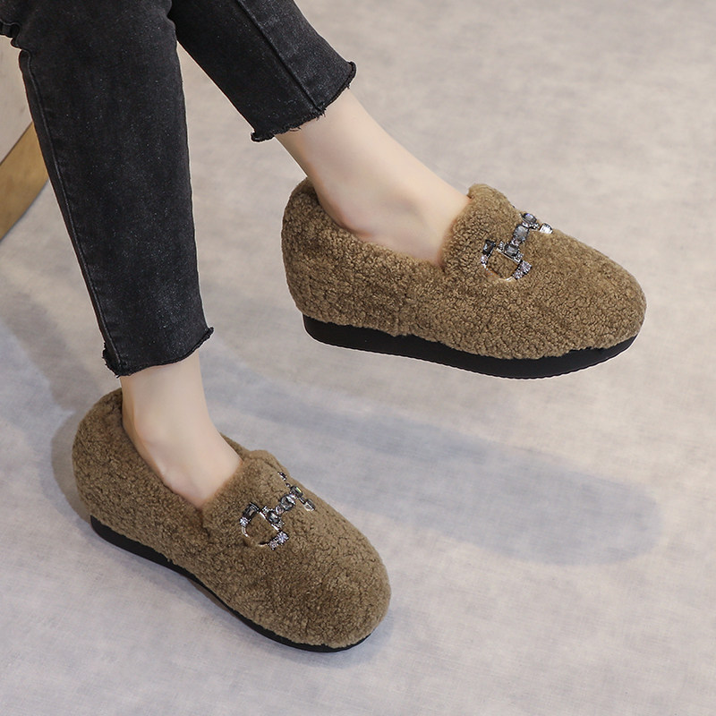 厚底内增高豆豆毛毛鞋子女冬季外穿2025新款加绒保暖棉鞋松糕冬鞋,淘宝优惠券,粉丝福利购,淘宝优惠卷