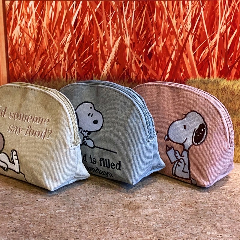 日系卡套狗狗灯芯绒可爱刺绣手拿包化妆零钱包杂物包拉链包内小包,淘宝优惠券,粉丝福利购,淘宝优惠卷