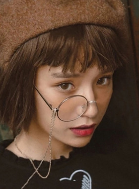 单边眼镜cos顾昀复古单片男女