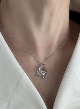 白月光星芒项链男女小众设计