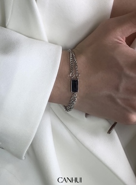 男女暗黑风手链可调节长度